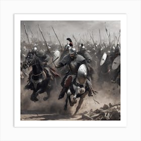 Battle Of Sparta Art Print