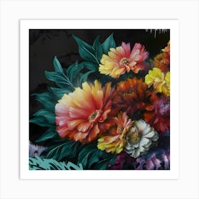 A Stunning Watercolor Painting Of Vibrant Flower (3) (1) Art Print