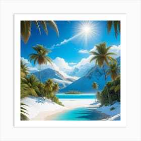 Tropical Beach Art Print