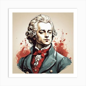 Mozart paint art Art Print