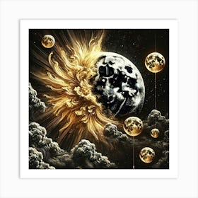 Moon In The Sky 7 Art Print