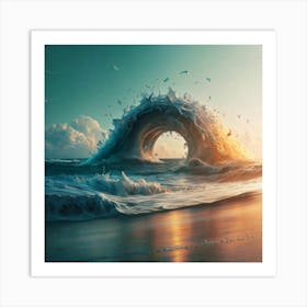 Wave In The Ocean Art Print