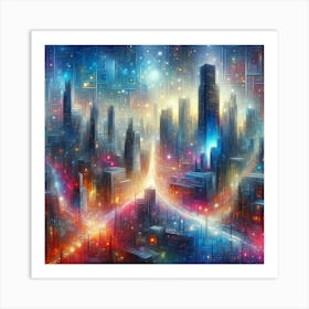 Futuristic Cityscape Art Print