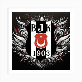 Beşiktaş J.K Logo Wall Art 16 Art Print