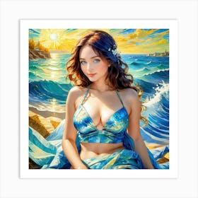 Mermaid fuj Art Print