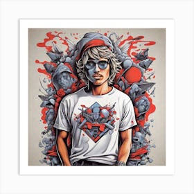 Man In A Shirt Art Print