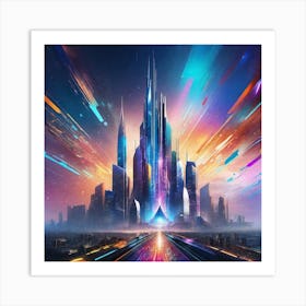 Futuristic Cityscape 79 Art Print