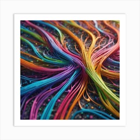 Colorful Wires 51 Art Print