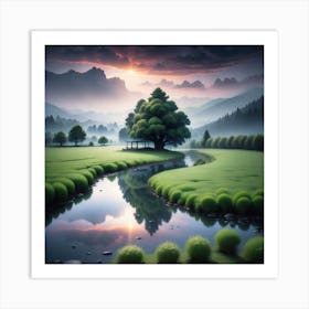 Landscape Painting 66 Art Print