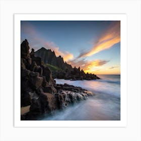 Sunset On Oahu Art Print