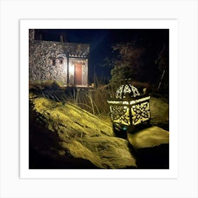 House At Night Art Print