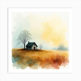 Watercolor Of A House Art Print