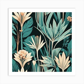 Seamless Tropical Pattern 2 Art Print