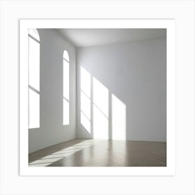 Empty Room With Windows 4 Art Print