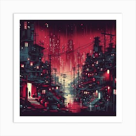 City At Night Art Print