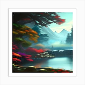 Asian Landscape Art Print