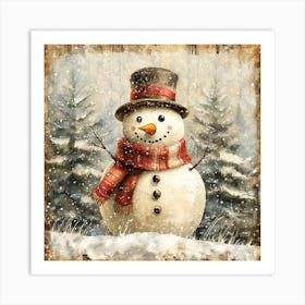 Snowman 3 Art Print