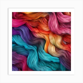 Colorful Yarn Background 9 Art Print