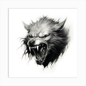 Wolf Head Art Print