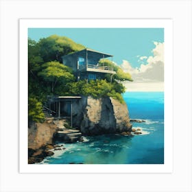 Casa Frente Al Mar Art Print