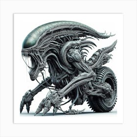 Alien Motorcycle Art Print