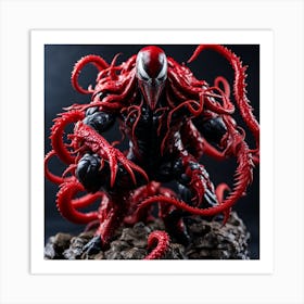 Venom with red tentacles Art Print