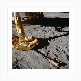A Close Up View Of A Footpad Of The Apollo 11 Lunar Module As It Rested On The Surface Of The Moon Art Print