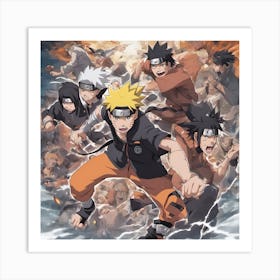 0 A Fight In Naruto Anime With So Much Détails , Imp Esrgan V1 X2plus Art Print