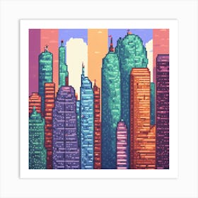 Pixel Art 7 Art Print