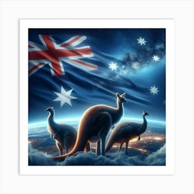 Australian Kangaroos Art Print