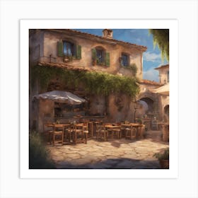 A Traditional Pizzeria In The Street Of A Small Village On The Riviera (4) Art Print