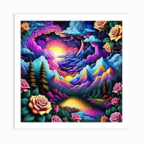 Psychedelic Painting 5 Art Print