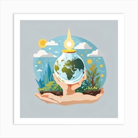 Saving The Environment Design Light Of Hope Art Print Art Print