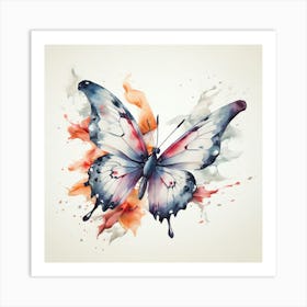 Butterfly Watercolor Painting Art Print