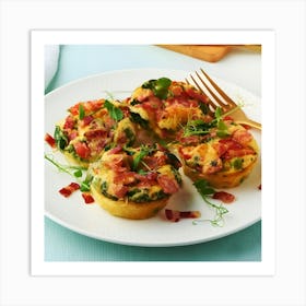 Quiche With Bacon And Spinach Art Print