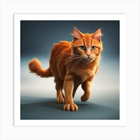 Orange Tabby Cat Art Print