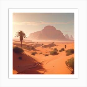 Desert Landscape 119 Art Print