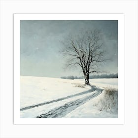 Minimal Winter Scene 8 Art Print