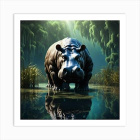 Hippo Art Print