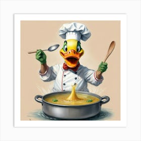 Chef Duck 9 Art Print