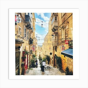 Street Scene In Malta Art Print