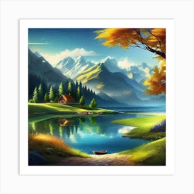 Landscape Painting 230 Art Print