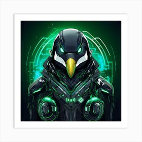 Futuristic Penguin 1 Art Print