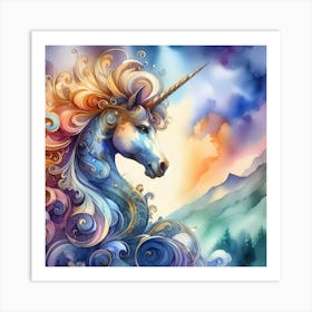 Unicorn Painting 3 Art Print