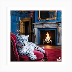 Leopard chilling Art Print