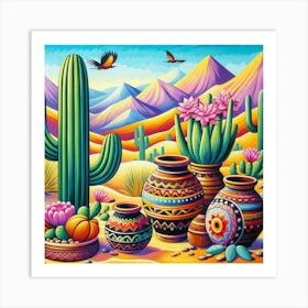 Mexican Pots 1 Art Print