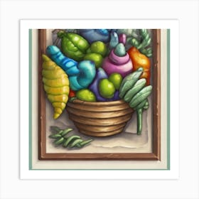 Basket Of Fruits 1 Art Print