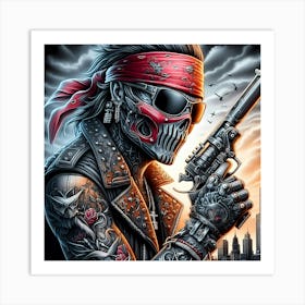 Skeleton Man Art Print