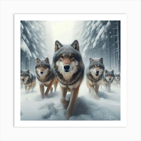 Wolf Pack Art Print