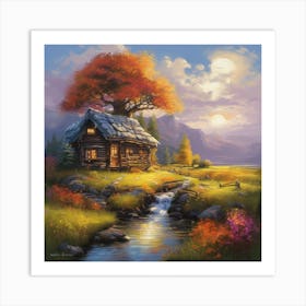 Cabin In The Woods 5 Art Print